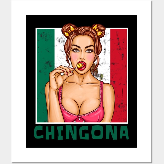 Proud Mexico Flag, Mexico gift heritage, Mexican girl Boy Friend Mexicano Chingona Wall Art by JayD World